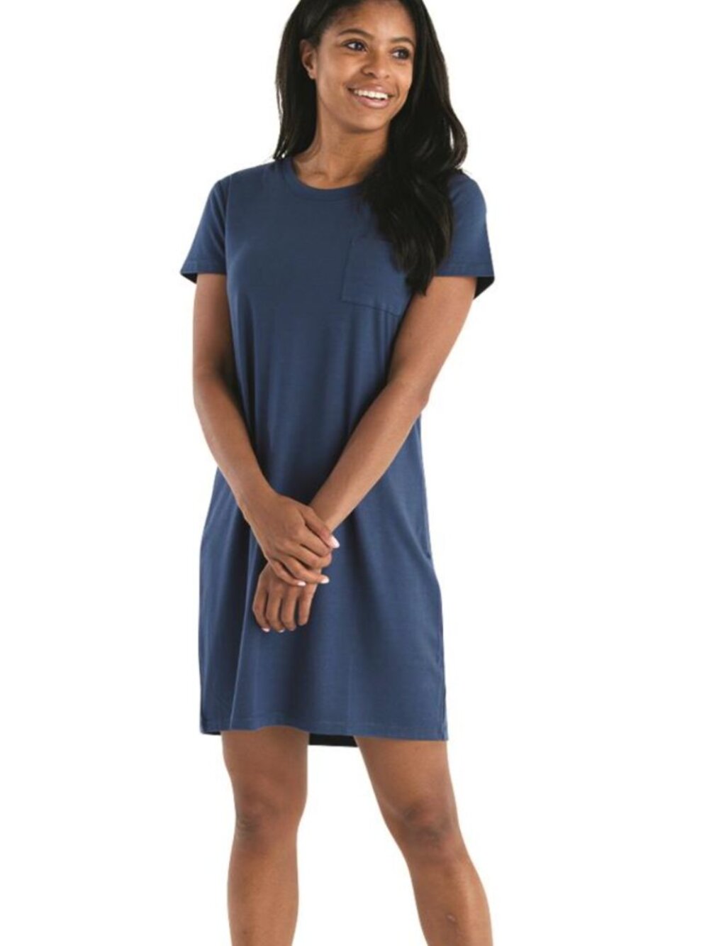Free Fly Womens Bamboo Flex Pocket Dress True Navy